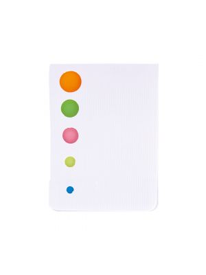 Foglietti adesivi zinko in cartone ecologico con vista logo 1