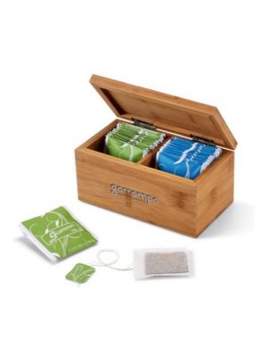 Decorazioni burdock. scatola per tè bambù ecologico da personalizzare immagine 1