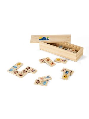 Mazzi di carte e giochi da tavola domin. gioco del domino legno con logo immagine 1