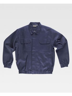 Giacche e giacche da lavoro Workteam giacca collo camicia con cerniera in metallo e velcro 100% cotone vista 1