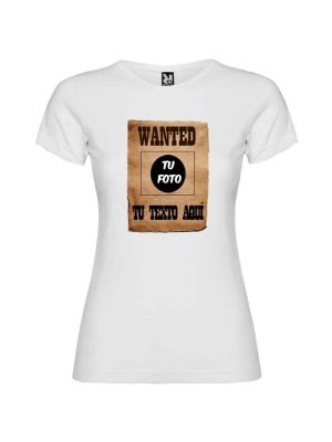 Camiseta blanca para despedida de soltera cartel de se busca vista 1