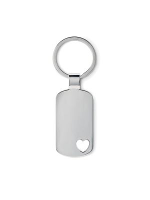 Portachiavi personalizzati a forma di cuore in metallo con visualizzazione pubblicitaria 2