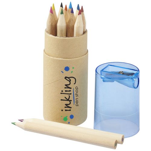Set di 12 matite colorate con temperamatite Hef