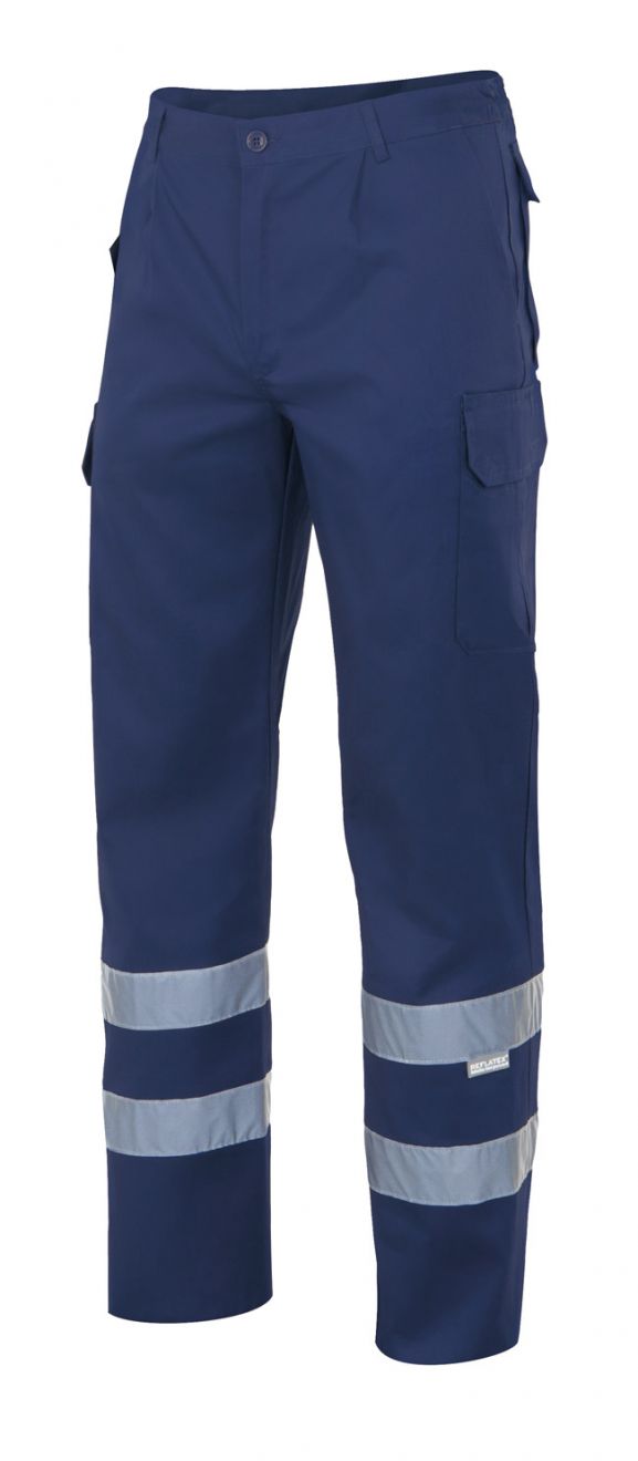 Pantaloni catarifrangenti velilla vel159 cotone con logo immagine 1