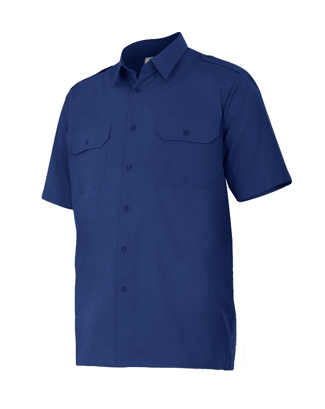 Camicie da lavoro velilla camicia a maniche corte con alamari cotone con logo immagine 1