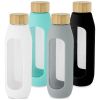 Borraccia in vetro borosilicato da 600 ml con impugnatura in silicone Tidan