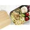 Contenitore per pranzo Tite in acciaio inossidabile con coperchio in bambù