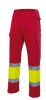 Pantaloni catarifrangenti velilla vel156 cotone rosso giallo fluo con logo immagine 1