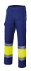 Pantaloni catarifrangenti velilla vel156 cotone giallo fluo bluette con logo immagine 1