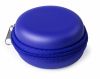 Usb personalizados shilay de polipiel azul con publicidad vista 1