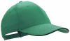 Cappellini personalizzati rubec 100% cotone verde con logo immagine 1