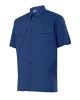 Camicie da lavoro velilla camicia a maniche corte cotone blu navy con logo immagine 1