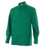 Camicie da lavoro velilla camicia manica lunga cotone verde con logo immagine 1
