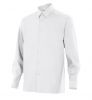 Camicie da lavoro velilla camicia manica lunga cotone bianco con logo immagine 1