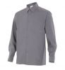 Camicie da lavoro velilla camicia manica lunga cotone grigio con logo immagine 1
