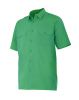 Camicie da lavoro velilla camicia a maniche corte con alamari cotone verde con logo immagine 1