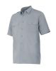 Camicie da lavoro velilla camicia a maniche corte con alamari cotone grigio con logo immagine 1