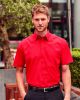 Camicie a manica corta russell frs79200 classic red con la pubblicità immagine 2