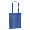 Shopper macy tessuto non tessuto blu reale con logo immagine 1