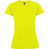 Magliette sportive roly montecarlo woman poliestere giallo fluo con la pubblicità immagine 1