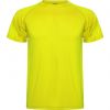 Magliette sportive roly montecarlo poliestere giallo fluo con la pubblicità immagine 1