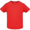 Magliette a manica corta roly baby 100% cotone rosso stampato immagine 1