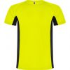 Magliette sportive roly shanghai poliestere giallo fluo nero immagine 1