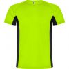 Magliette sportive roly shanghai poliestere verde fluo nero immagine 1