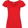 Magliette a manica corta roly guadalupe woman 100% cotone rosso con la pubblicità immagine 1