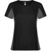 Magliette sportive roly shangai woman poliestere nero piombo scuro da personalizzare immagine 1