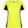 Magliette sportive roly shangai woman poliestere giallo fluo nero da personalizzare immagine 1