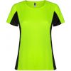 Magliette sportive roly shangai woman poliestere verde fluo nero da personalizzare immagine 1