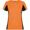Magliette sportive roly shangai woman poliestere arancione fluo nero da personalizzare immagine 1