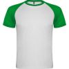 Magliette sportive roly indianapolis kids poliestere bianco verde felce stampato immagine 1