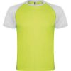 Magliette sportive roly indianapolis poliestere verde fluo bianco immagine 1
