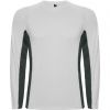Magliette sportive roly shanghai ls poliestere bianco piombo scuro da personalizzare immagine 1