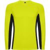 Magliette sportive roly shanghai ls poliestere giallo fluo nero da personalizzare immagine 1