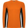 Magliette sportive roly shanghai ls poliestere arancione fluo nero da personalizzare immagine 1