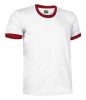 T-shirt manica corta valento combi ca bianco rosso con stampa view 1