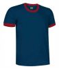 T-shirt manica corta valento combi ca blu navy rosso con stampa view 1