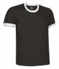 T-shirt manica corta valento combi ca nero bianco con stampa view 1