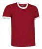 T-shirt manica corta valento combi ca rosso bianco con stampa view 1