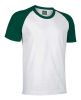 T-shirt a maniche corte valento caiman in cotone bianco verde bottiglia con logo vista 1