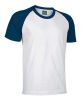 T-shirt a maniche corte valento caiman in cotone bianco blu navy con logo vista 1