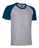 T-shirt manica corta valento caiman in cotone marengo vigore blu navy con logo vista 1