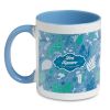 Tazze per personalizzare sublimcoly in ceramica blu con vista logo 2