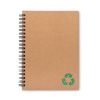 Quaderni con anelli in pietra di carta ecologica verde con vista di stampa 1