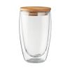Bicchieri da asporto Tirana 450 ml di vari materiali trasparenti ecologici con vista logo 1